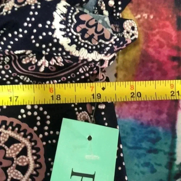 SJS petite dress size large navy with white and shades of mauve - Picture 7 of 9